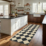 GarveeHome Checkered Rug Runners 2x6 Non Slip Kitchen Runner for Hallway