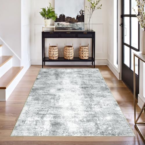 Modern Abstract 3x5 Area Rug, Machine Washable Non-Slip  Foldable Carpet