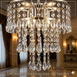 HOHIYA Crystal Christmas Ornaments Set 30PCS Clear Acrylic Hanging Icicle Prisms and Bead Garland for Christmas Tree Wedding Chandelier Window Party Holiday Decorations