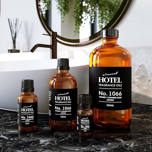 AirScent Hotel Diffuser Oil No. 1066 - Peonies Cashmere Jasmine - 120 mL | Premium Hotel Fragrance Oil for Ultrasonic and Waterless Diffusers and Crafting - 4 fl oz Glass Dropper Bottle