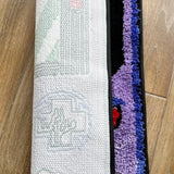 LAKEA Purple Games Console Tufted Rug Funny Childhood Memories Rug Cute Flocking Carpet Floor Pad Anti Slip Doormat Aesthetic Home Pad (23.6X15.7 Inch)