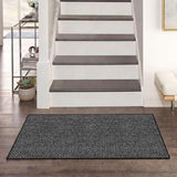 GOYLSER 4ft Jute Runner Rugs for Hallways, Rubber Backed Hall Floor Mat Non Slip, Absorbent Entry Way Runner Rugs Indoor, Black
