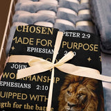 Christian Gifts for Men, Christian Blanket 60"X50", Catholic Gifts, Religious Gifts for Men, Man of God Gift, Baptism Gift, Bible Inspirational Spiritual Gifts for Son Dad Husband