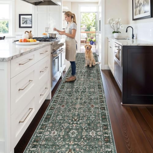 Washable Hallway Runner Rug 3x16: Non Slip Runner Rugs with Rubber Backing