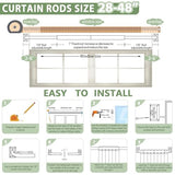 TVWOO Bronze Wrap Around Curtain Rods 28 to 48":Blackout Adjustable Window Curtain Rod,Room Darkening Heavy Duty Curved French Metal Single Drapery Rods for Bedroom Kitchen Easy Install,Antique Bronze