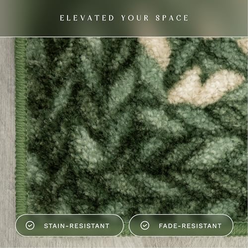 Maples Rugs Marion Braided-Style Print Runner Rug, 2' x 8', Green