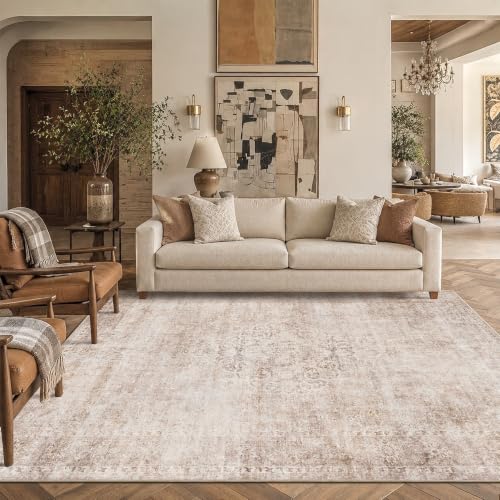HelloTree 6x9 Vintage Washable Non-Slip Dining Room Area Rug