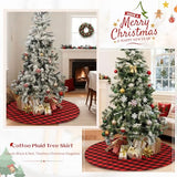 Tree Skirt 36 Inch Black Red Buffalo Plaid Christmas Decor Christmas Tree Skirts Buffalo Check Tree Skirting or Xmas Holiday Tree