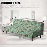 Horse Flower Easy-Going Stretch Futon Slipcover Armless Futon Bed Cover Furniture Protector Without Armrests with Elastic Bottom for Kids