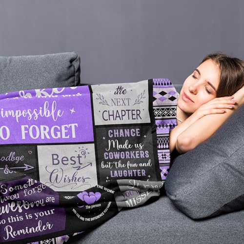 Farewell Gifts for Coworkers, Co Worker Leaving Job Gifts for Women, Goodbye/Going Away Gifts for Colleagues, Appreciation/Thank You Gifts for Coworker, New Beginnings Gifts Blanket 60”x50”