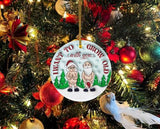 3D Christmas Ornament I Want to Grow Old with You, Funny Christmas Ceramic Ornament for Old Couple, Gift for Couple, Marriage Keepsake, Christmas Decoration Funny Love Gift Anniversary Xmas Ornament