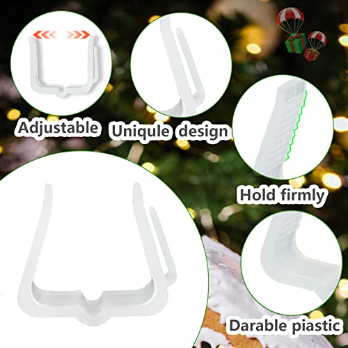 Plastic Christmas Light Hanger Clips, Fascia Board Clips, Deck Banister Light Clips, Holiday Light Clips Hangers Outside Indoor for Fascia Board in Thickness from 1''-1 5/8" (50PCS)
