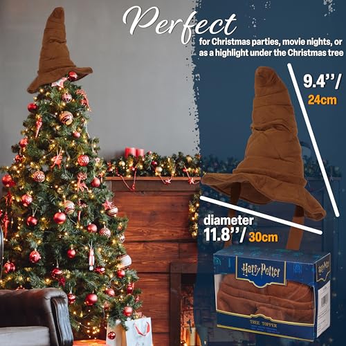 Get Trend Harry Potter Gifts Christmas Tree Topper, Sorting Hat Hogwarts Christmas Decorations, Home Office Indoor Xmas Tree Decor Secret Santa