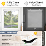 SHADEMOON Cordless Blackout Window Roller Shades, Pull Down Spring System Indoor Blinds, Room Darkening Waterproof UV Blocking Thermal Insulated Fabric for Home Office (White,Width 26",Height 72")