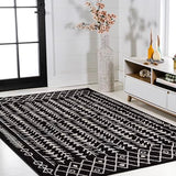 JONATHAN Y Ziri Moroccan Geometric Black/Cream Indoor Area Rug, 3x5, Bohemian, Scandinavian, Easy-Cleaning for Living Room, Bedroom, Kitchen, Pet Friendly, Non-Shedding (MOH210C-3)