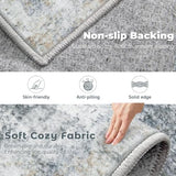 8x10 Area Rugs for Living Room: Washable Abstract Soft Rugs Non Slip Modern Stain Resistant Low Pile Carpet for Dining Room Bedroom Nursery Office (Multi Blue, 8'x10')