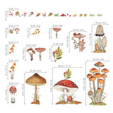 decalmile Woodland Mushroom Wall Decals Spring Forest Grass Easter Wall Stickers Girls Bedroom Living Room Kitchen Wall Door Decor