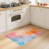 2x3 Washable Entryway Rugs, Small Throw Entry Rug Colorful Rainbow