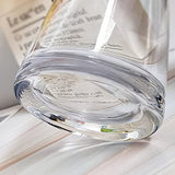 Aoderun Flower Vase for Decor 10" Clear Glass Vase for Centerpieces Large Vases for Flowers Dried Flower Home Decor Living Room Kitchen Office Wedding(Clear)