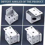 Hotop 6 Pieces 1 Inch Blind Brackets White Profile Box Mounting Iron Window Blinds Headrail Bracket Metal Low Profile Box Mounting for Window Blinds