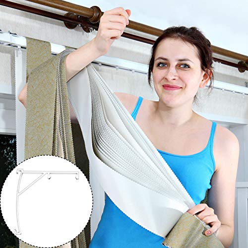 Patelai Valance Clips Plastic Vertical Blinds Brackets 3.5 Inch Vertical Blinds Clear Plastic for Shutters Parts Accessory Components(8 Pieces)