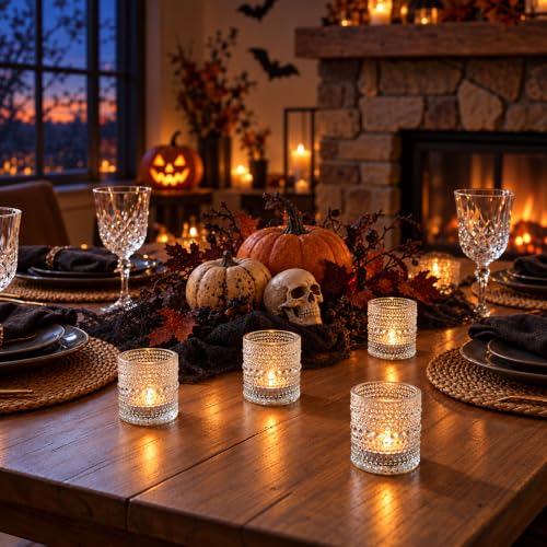 36 Pack Votive Candle Holders, Clear Tealight Candle Holder for Centerpiece