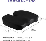 2 Pcs Machine Washable Seat Cushion Covers, Universal Fit & Comfort, Premium Replacement (Cover Only) (Black)