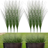8PCS 17.3" Fake Plants Artificial Wheat Grass Greenery Plastic Plants Fake Grass Artificial Plants for Outdoor Decor Artificial Flower with Greenery Stems for Indoor Home Decoration