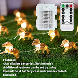 Pony String Lights 20 LED 7FT Horse Fairy Lights Battery Operated with Remote, Cute 3D Pony Decor for Girls Bedroom, Nursery Night Light, Western Farm Gift Decoration