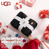 UGG Coco King Bed Blanket, Luxury Fleece Blanket, 110" x 92", Black (Ink)