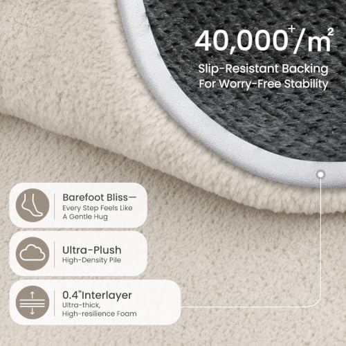 Sour Lemon 6x9 Area Rugs for Living Room Bedroom, Large Carpet White Rug