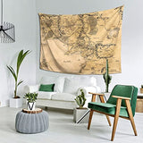 IMZEUSYEP Middle Retro Earth Map Tapestry Wall Hanging Decorative Wall Tapestries Wall Art Decoration Tapestries Home Decor For Dormitory Living Room 80x60 Inch