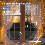 Fairy Curtain Lights, 200 LED Upgraded Tangle-Free Hanging Lights with Remote, USB Plug in String Lights for Bedroom Wall Window Wedding Party Xmas Home Décor - 6.6 x 6.6 Ft, Warm White