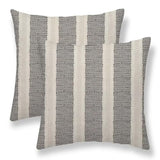 Black Polka Dot Pillow Covers 18 x 18 Inch Set of 2 Boho Striped Decorative Outdoor Throw Pillow Covers Linen Modern Geometry Cushion Cases for Home Sofa Couch Livingroom Decor