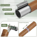 2 Pack Wood Curtain Rods for Windows 28 to 48 Inch,1 Inch Wood Grain Ball Adjustable Curtain Rod,Boho Heavy Duty Curtain Rods,Farmhouse Rustic Window Curtains Rods,Brown Drapery Rods Set 18-45"