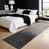 2.6x8 Washable Area Rug, Gray Solid Area Rugs for Living Room & Bedroom