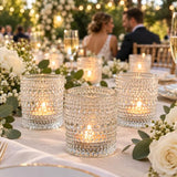 12 Pack Clear Votive Candle Holders,Glass Tea Light Candle Holder
