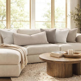 MIULEE Textured Boucle Throw Pillow Cover Beige Accent Solid Lumbar Pillow Case Decorative Soft Pack of 1 Couch Cushion Chair Sofa Bedroom Livingroom Home Decor,36x14 Inch