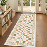 GarveeHome 2x6 Runner Rug for Bedroom Colorful Orange Yellow Long Runners