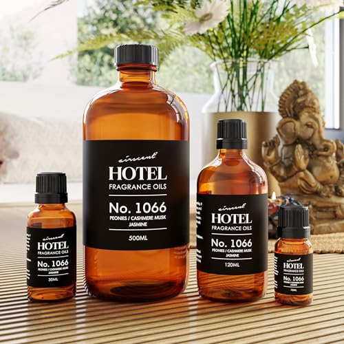 AirScent Hotel Diffuser Oil No. 1066 - Peonies Cashmere Jasmine - 120 mL | Premium Hotel Fragrance Oil for Ultrasonic and Waterless Diffusers and Crafting - 4 fl oz Glass Dropper Bottle