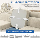 Stretch Couch Cushion Covers, 3 Piece Sofa Seat Slipcovers for Pets, Non Slip Sofa Seat Cover Washable Washable, Soft Thick, with Elastic Bottom(3 Piece Sofa Cushion Covers, Beige)