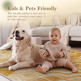 Wonnitar Sun 5x7 Area Rug, Boho Ombre Yellow Bedroom Rug Machine Washable Carpet, Ultra Thin Soft Non Slip Mid Century Nursery Carpet for Kids Room Living Room Playroom Classroom Decor