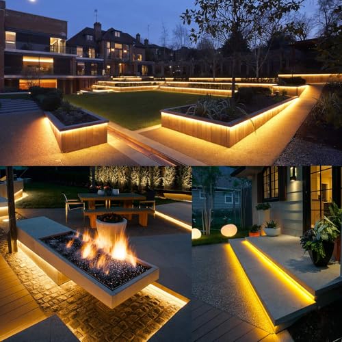 20ft 3000k LED Rope Lights, IP65 Waterproof Connectable 144LED Warm White Rope Lighting, Flexible Plug-in String Lights for Camping Outdoor Indoor Patio Christmas Halloween Party Decoration