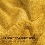RECYCO Chenille Throw Blanket for Couch, 50"x60", Mustard Yellow