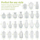 24 Pack Glass Bud Vase in Bulk - BEAHOT Clear Flower Vases for Wedding Decorations, Mini Vase for Centerpiece Table Decorations, Small Boho Vase for Home, Wedding Decor, Mother's Day, Party, Office