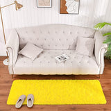 Keeko Runner Rugs for Bedroom Girls Room, 2x6 Fluffy Bedside Kids Room Rug Shag Cute Indoor Baby Rugs Fuzzy Modern Area Carpet for Teen Kid Girl Child Nursery Living Room Dorm Decor Yellow