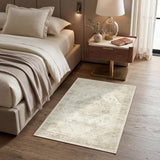 Garvee Beige Boho Washable 2x3 Rug for Entryway Door Mat