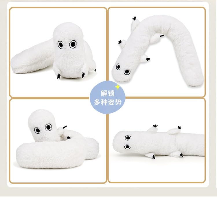 Witch Hat Atelier Cosplay White Worm Pillow Plush Deformable Figure Merch Plushies