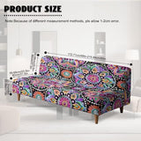 GLENLCWE Light Watercolor Leaf Armless Futon Cover Non-Armrest Stretch Couch Protector with Elastic Bottom Washable Durable Sofa Slipcover Soft Pastel Leaf Style for Home Furnishing