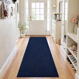 ISEAU 2x6 Runner Rug for Hallway, Soft Memory Foam Carpet with Upgraded Non-Slip Silicone-Grip Bottom, Machine Washable Shaggy Indoor Rug for Kitchen Entrance Bedside Dining Room, Navy Blue